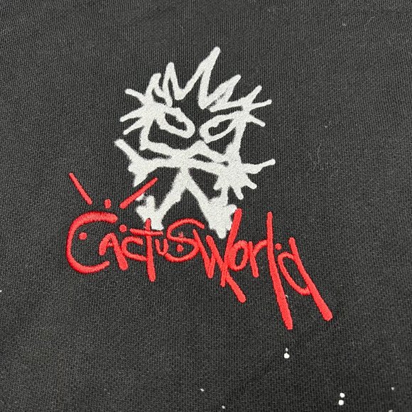 Cactus Jack Sweatshirt Mens Large L Black Stitched Crewneck Travis Scott World - Picture 5 of 11